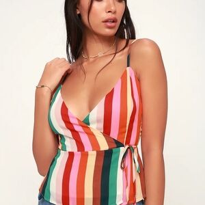 Lulus Sugar & Spice Wrap Top